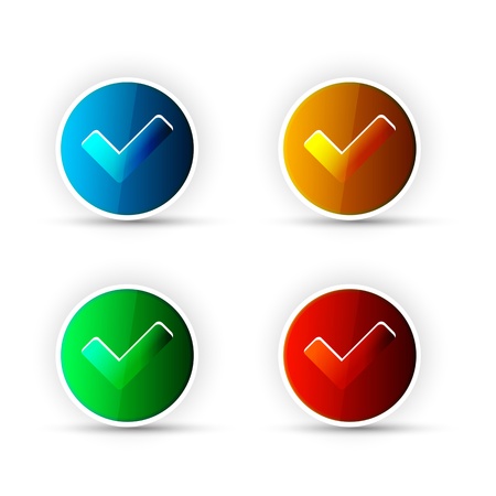 Check Buttonのイラスト素材