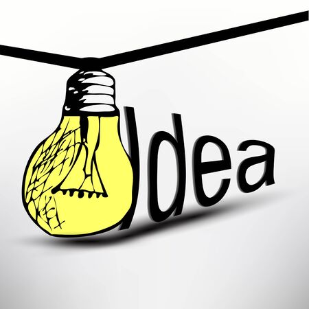 Bulb light idea  illustrationのイラスト素材