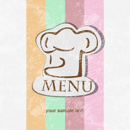 restaurant menu design retro poster.のイラスト素材