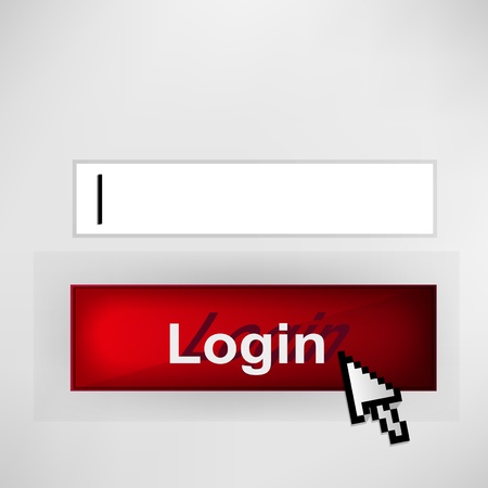 Login button - with abstract cursor illustration のイラスト素材