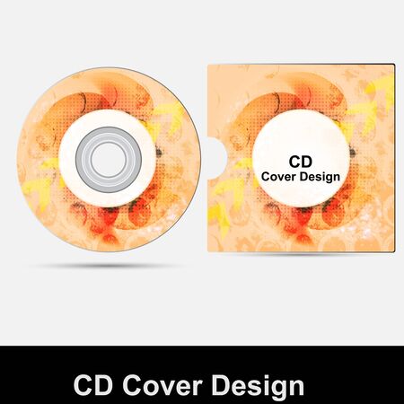cd cover design template presentation isolated on white background  , editable vector illustrationの写真素材