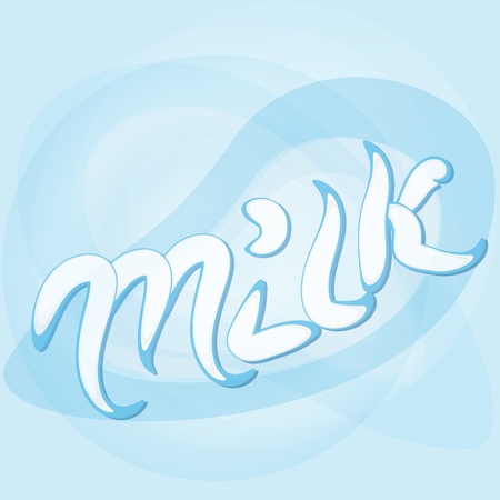 MILK hand lettering - handmade calligraphy, vectorの写真素材