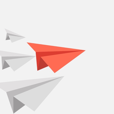 winner red paper paper aircraftのイラスト素材