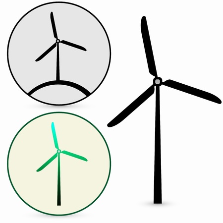 Wind Turbine, vectorのイラスト素材