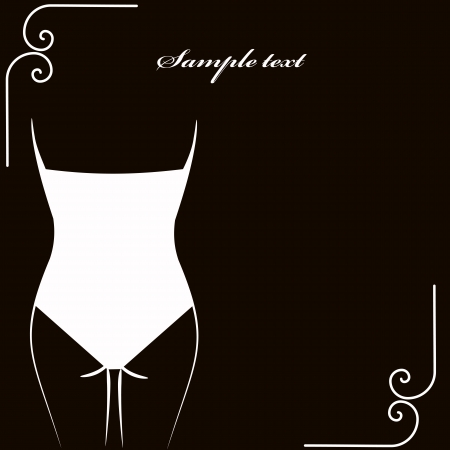 lingerie card. vector illustrationのイラスト素材
