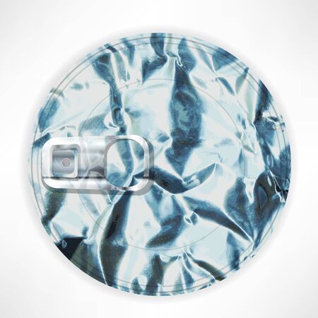 Silver lid Isolated on White Backgroundのイラスト素材