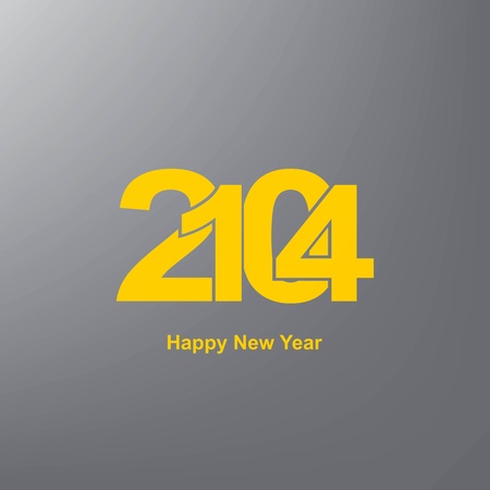 Happy new year 2014 celebration greeting card design.のイラスト素材