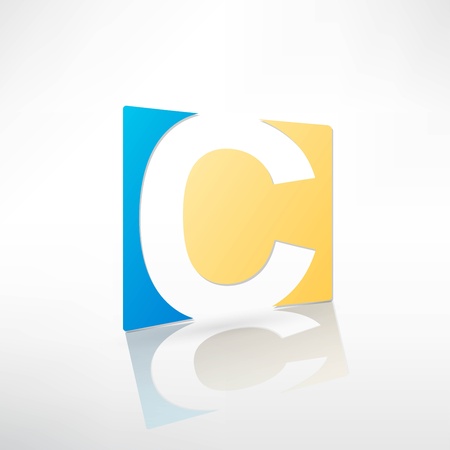 Abstract icon based on the letterのイラスト素材