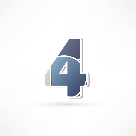 Abstract icon based on the numberのイラスト素材