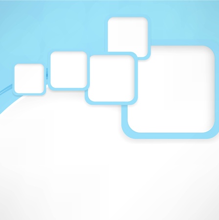 Abstract wavy background with blue squaresのイラスト素材