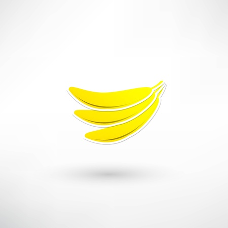 Yellow banana iconのイラスト素材