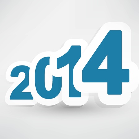 New Year's celebration design with blue floating numbersのイラスト素材