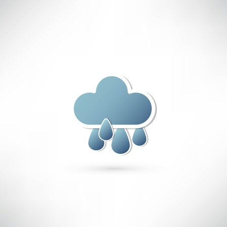 rain and blue cloud iconのイラスト素材