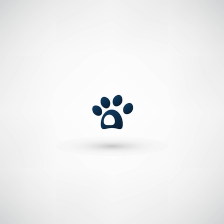 dog paw icon vectorのイラスト素材