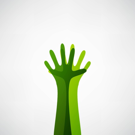 hands treeのイラスト素材