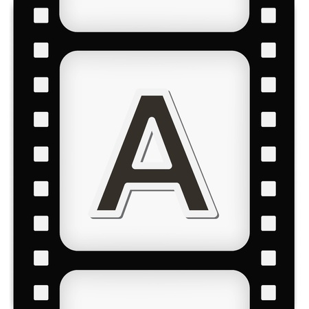 Filmstrip  the letterのイラスト素材