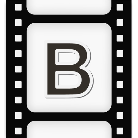 Filmstrip  the letterのイラスト素材