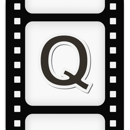 Filmstrip  the letterのイラスト素材