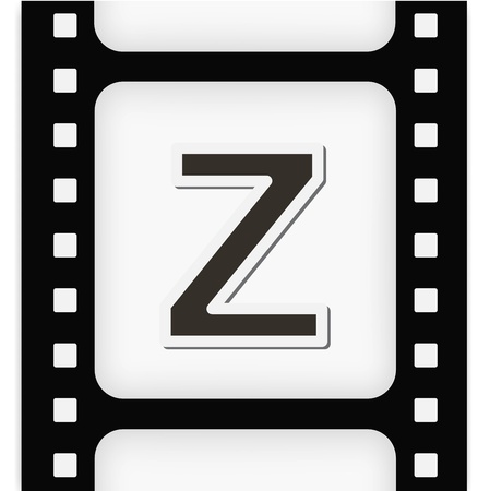 Filmstrip  the letterのイラスト素材