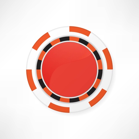 Casino vector illustration red chips on whiteのイラスト素材