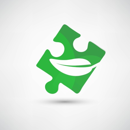 Icon of green puzzle pieceのイラスト素材