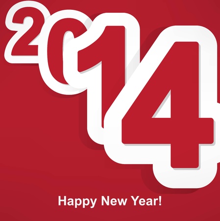 Stylized 2014 Happy New Year backgroundのイラスト素材