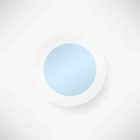 blue paper round over white Backgroundsのイラスト素材