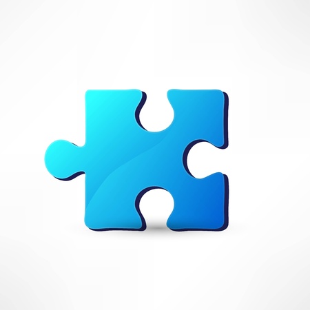 blue puzzleのイラスト素材