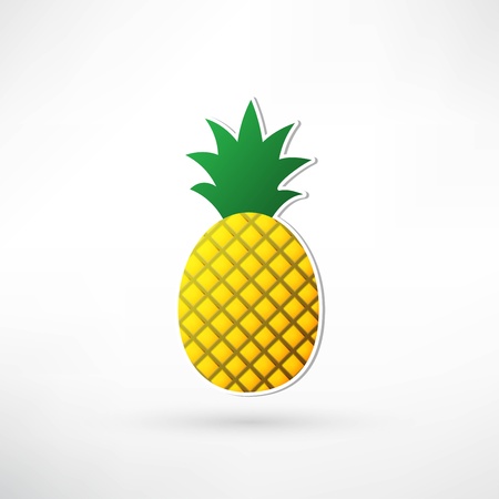 pineapple iconのイラスト素材