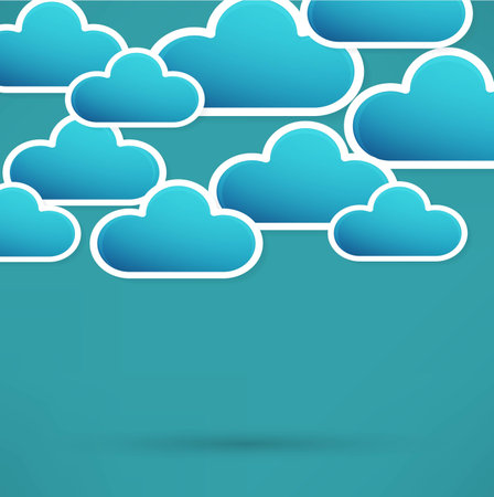 Paper clouds background