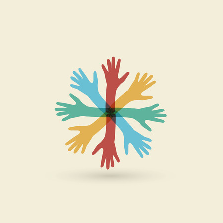 hands connectingのイラスト素材