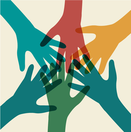 hands connectingのイラスト素材