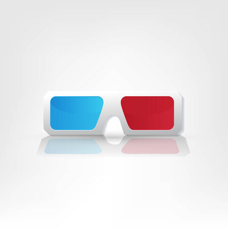 3d glasses iconsのイラスト素材