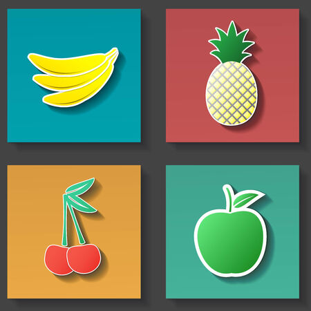 food icons setのイラスト素材