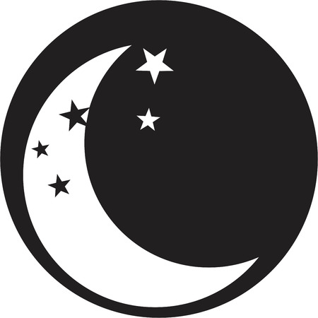 moon icon vectorのイラスト素材