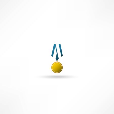 golden medal isolatedのイラスト素材