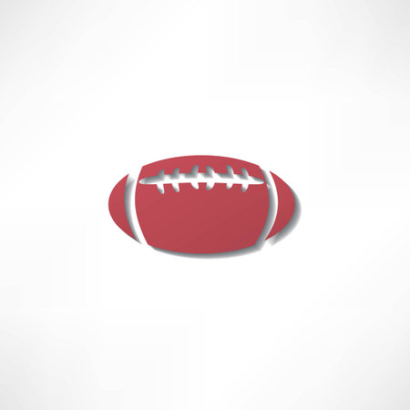 american football icon isolated on white backgroundのイラスト素材