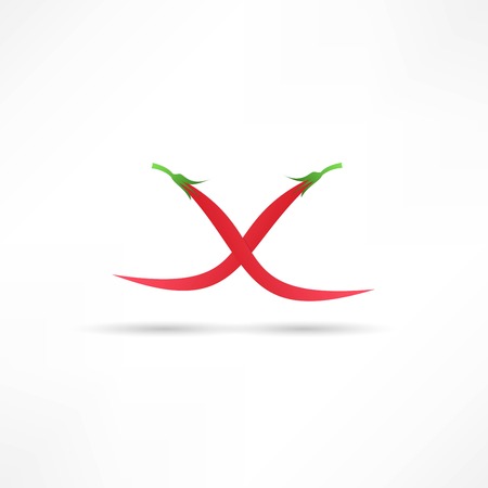 Icon of red hot chili pepperのイラスト素材