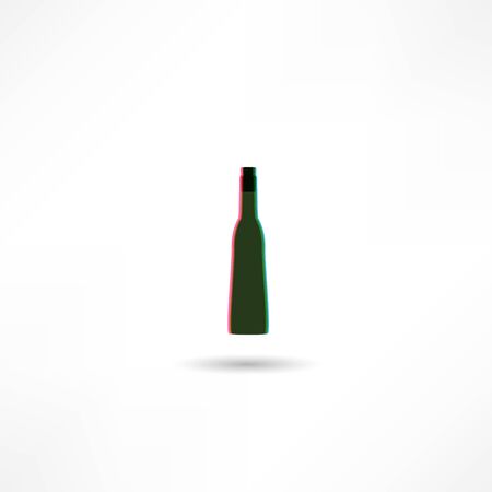 Creative bottles of wine iconのイラスト素材