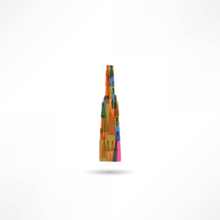 Creative bottles of wine iconのイラスト素材