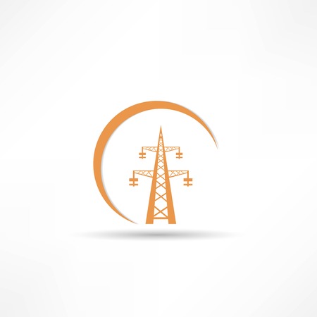 Power transmission tower iconのイラスト素材