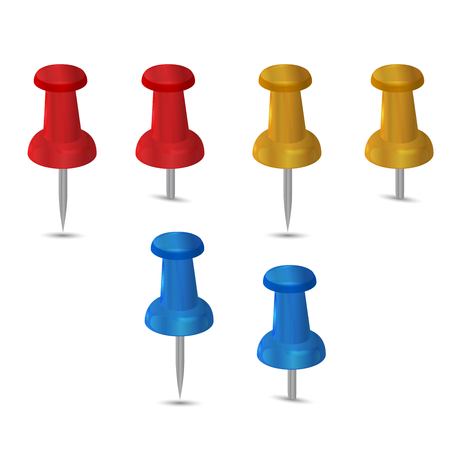 pushpin on a white backgroundのイラスト素材