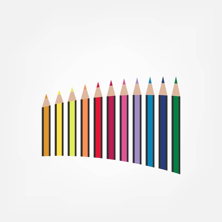 colored pencilsのイラスト素材