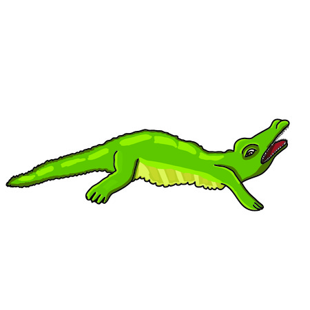 illustration of Cartoon crocodile vectorのイラスト素材