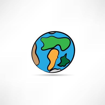 Hand drawn earthのイラスト素材