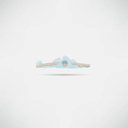 swimmer iconのイラスト素材