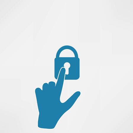Hands with key iconのイラスト素材