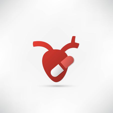 human heart iconのイラスト素材
