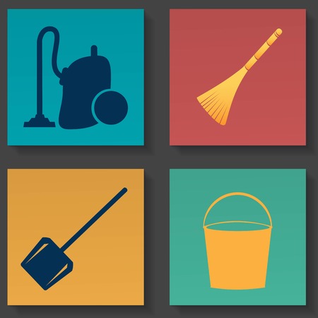 Cleaning iconsのイラスト素材