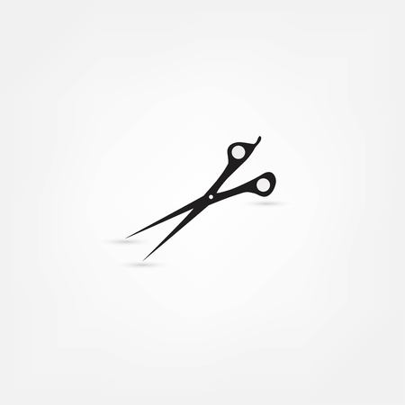 hair salon with scissors and combのイラスト素材